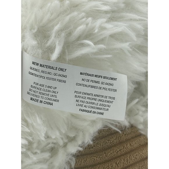 FIESTA White & Brown Puppy Dog Corduroy Nose Paws Sitting 10" Plush - Picture 9 of 9